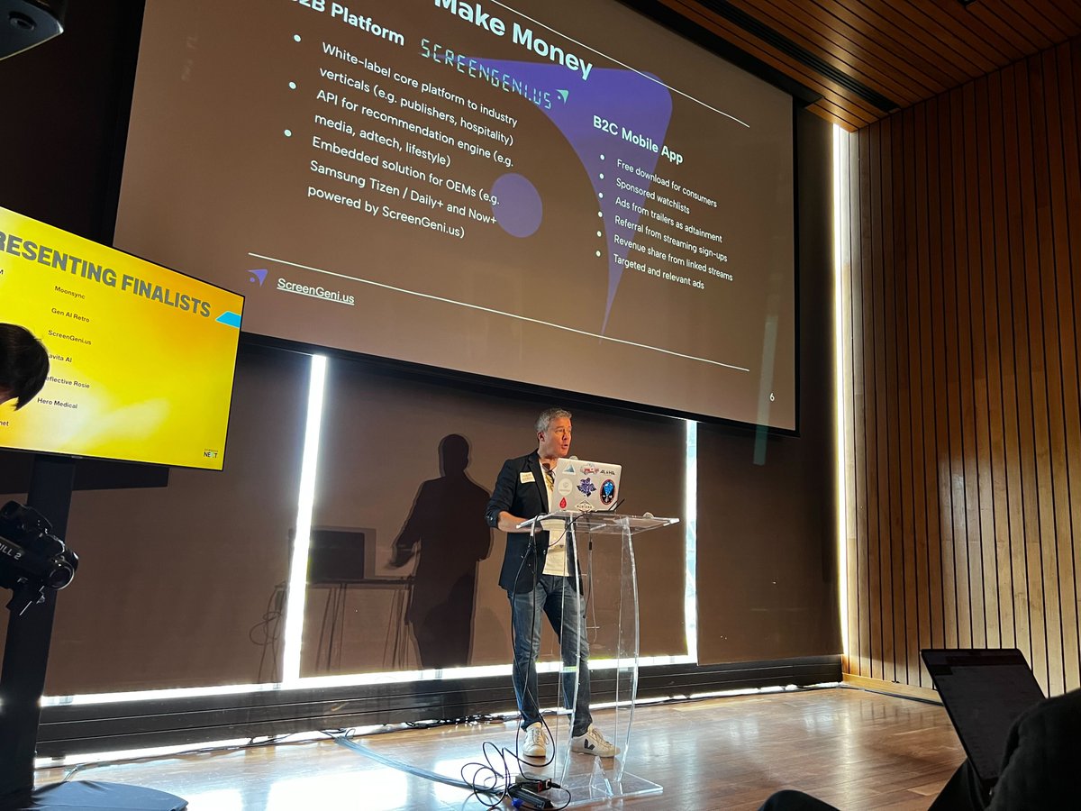 We're thrilled to share that ScreenGeni.us was one of just a handful of startups to be invited by <a href="/Samsung/">Samsung Electronics</a> Next to participate in their recent #GenAI Hackathon as a finalist among 250+ entries. 

Remember - join our mailing list to learn more (ScreenGeni.us)!