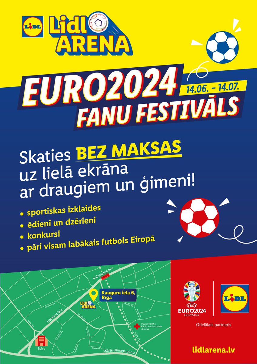 EdmundsN's tweet photo. Euro2024 klauvē pie durvīm, jau piektdien ies vaļā! Esmu @LidlArena vēstnesis šajā turnīrā. 🫡 Nekļūtu par tādu, ja pašam nebūtu pozitīvās pieredzes viņu mājīgajā teritorijā. ❤️ Arī šoreiz pats skatīšos futbolu @LidlArena. Tiekamies sestdien un citās reizēs! ⚽ Vairāk info ⬇️ https://t.co/WOj3QWPi2r