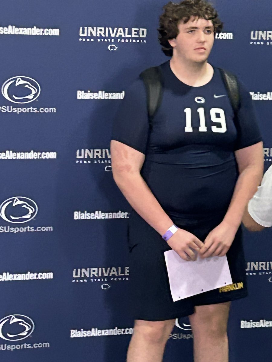 Sean Franklin (@sean_franklin_) on Twitter photo Had a great time at Penn State Sunday! It was a great chance to compete and get better!
<a href="/MarsHSFootball/">Mars Area HS Football (PA)</a> <a href="/CoachKasper/">Coach Eric Kasperowicz</a> @Kevjnks <a href="/CoachTerryPSU/">Terry M. Smith</a> <a href="/wpialsportsnews/">WPIAL Sportsmen</a> <a href="/WPIAL_Insider/">WPIAL Insider</a> <a href="/PA_TodaySports/">PA Today</a> <a href="/7Twice/">Cøåċħ B¥røn’s $0.02</a> Had a great time at Penn State Sunday! It was a great chance to compete and get better!
<a href="/MarsHSFootball/">Mars Area HS Football (PA)</a> <a href="/CoachKasper/">Coach Eric Kasperowicz</a> @Kevjnks <a href="/CoachTerryPSU/">Terry M. Smith</a> <a href="/wpialsportsnews/">WPIAL Sportsmen</a> <a href="/WPIAL_Insider/">WPIAL Insider</a> <a href="/PA_TodaySports/">PA Today</a> <a href="/7Twice/">Cøåċħ B¥røn’s $0.02</a>