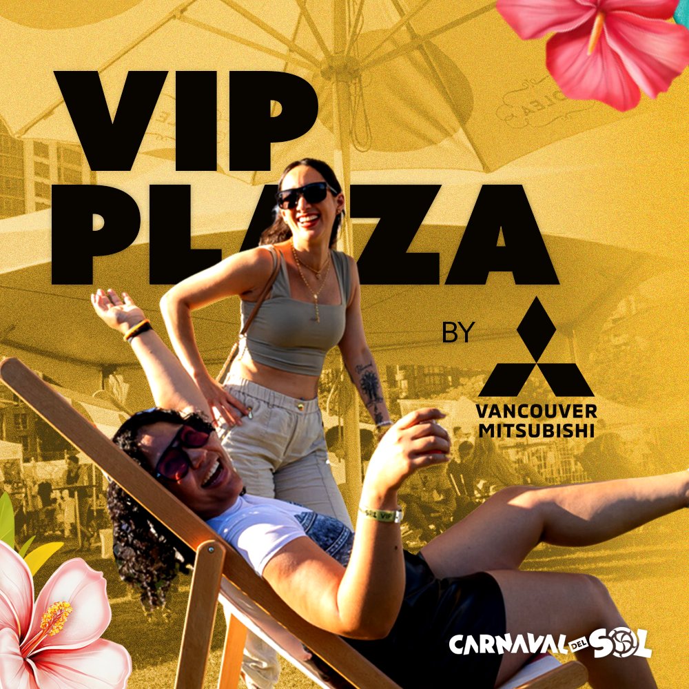 CarnavaldelSol's tweet photo. Elevate your #CSOL experience with #VancouverMitsubishi!
Treat yourself to the ultimate VIP experience at the VIP Plaza by Vancouver Mitsubishi. Enjoy premium seats with the best view of the main stage, no long lines with fast-pass access, and exclusive bathrooms for VIP guests. https://t.co/5e3LWxncO4