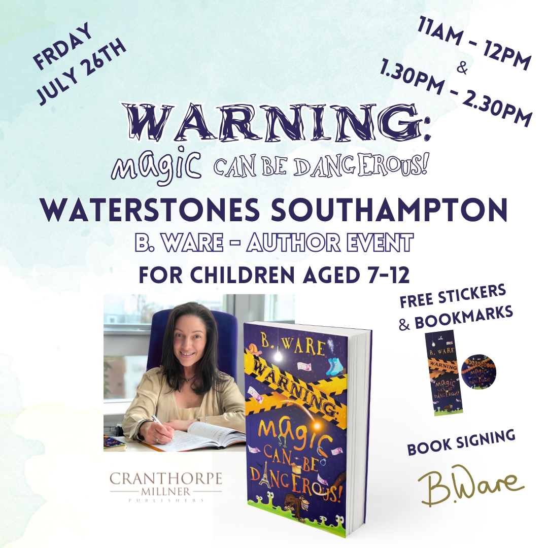 B. Ware (@bwareauthor) on Twitter photo I’m heading further afield… I’m delighted to announce that I’ll be hosting two workshops at <a href="/waterstonesWQ/">Waterstones Southampton Westquay</a> on Friday July 26th. So, if you know of anyone between the ages of 7 and 12 who might like to come along, then keep an eye out for more details and the Eventbrite booking I’m heading further afield… I’m delighted to announce that I’ll be hosting two workshops at <a href="/waterstonesWQ/">Waterstones Southampton Westquay</a> on Friday July 26th. So, if you know of anyone between the ages of 7 and 12 who might like to come along, then keep an eye out for more details and the Eventbrite booking