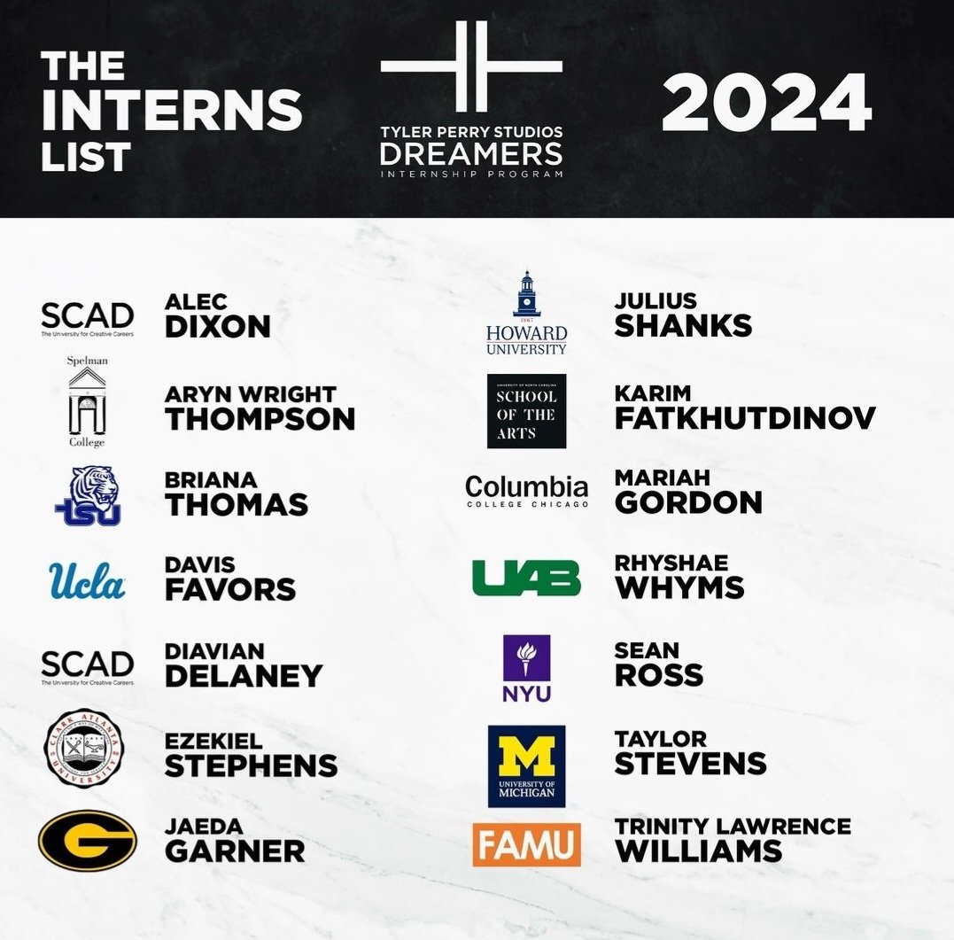Grambling1901's tweet photo. Congratulations to Gramblinite Jaeda Garner, who was selected to be a part of the 2024 Tyler Perry Studios Dreamers Internship Program. #GoGramFam 💛🖤👏🏾 
🎬🎞️🎥 https://t.co/wozRY6D8Bi