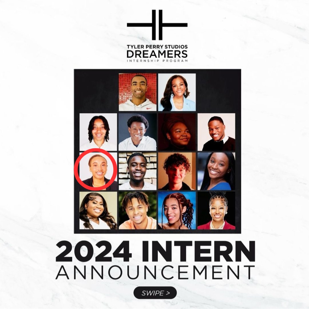 Grambling1901's tweet photo. Congratulations to Gramblinite Jaeda Garner, who was selected to be a part of the 2024 Tyler Perry Studios Dreamers Internship Program. #GoGramFam 💛🖤👏🏾 
🎬🎞️🎥 https://t.co/wozRY6D8Bi