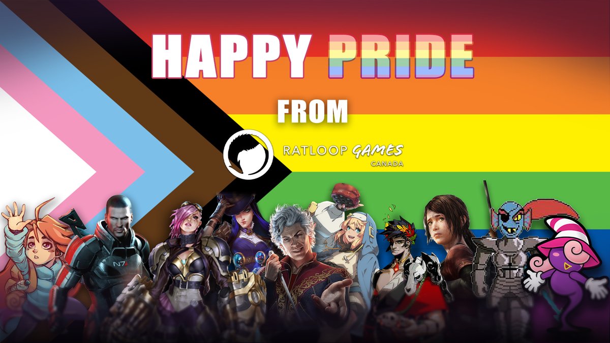 Happy Pride month from everyone at Ratloop Games Canada!! 🌈 Let's amplify the voices that deserve to be heard and ensure representation and respect are not just limited to the gaming industry but extend to every corner of our world! ✨