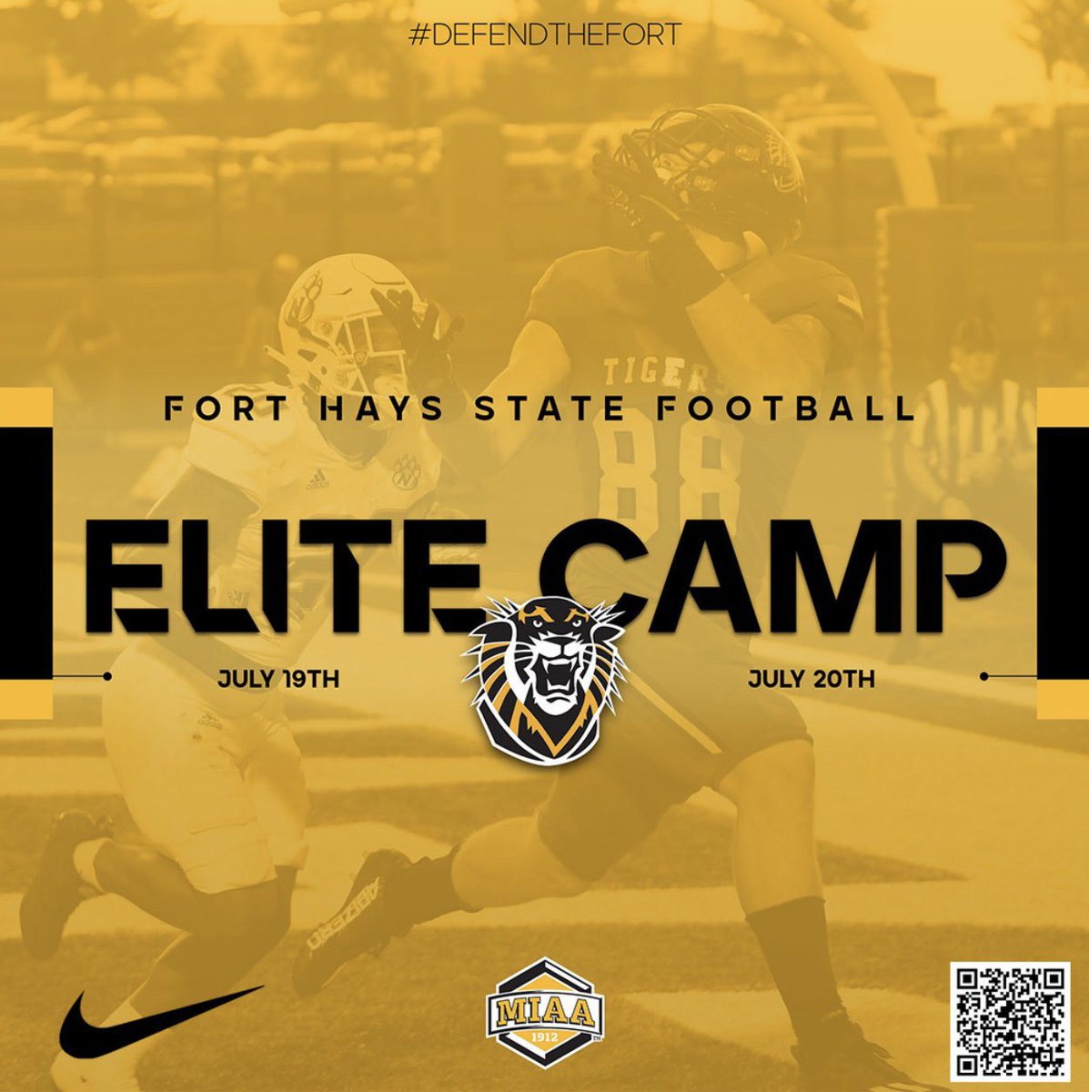 🚨REMINDER🚨

Don’t Forget To Get Signed Up For The FHSU Prospect Elite Camps!

🗓️: July 19th &amp; 20th
📍: Lewis Field 🏟️

Offers Will Be Earned That Weekend, &amp; We Are Looking Forward To Meeting All The Future Tigers! 

Click The QR Code For Registration!

#DefendTheFort 🐯