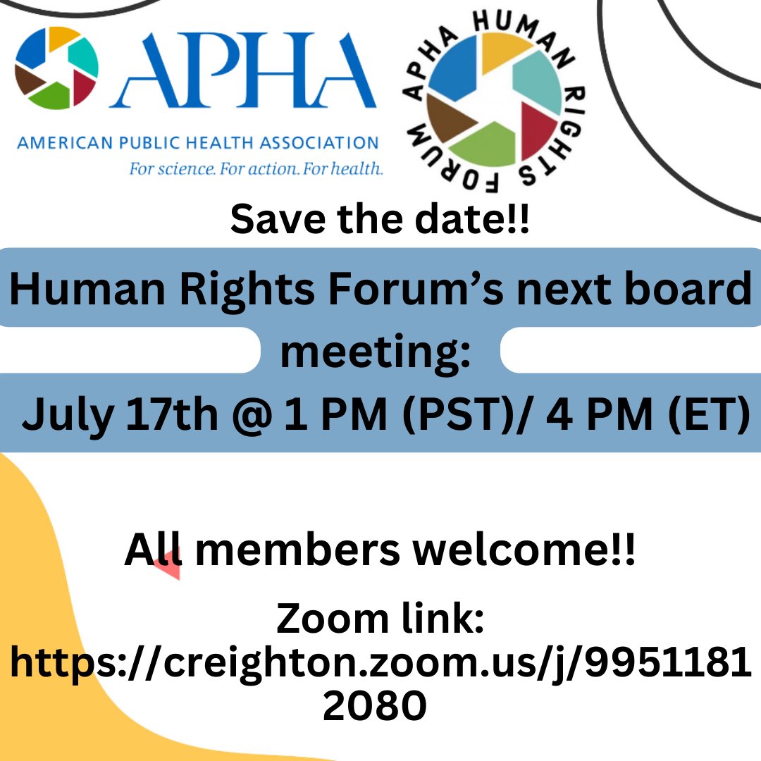 APHA Human Rights Forum tweet media