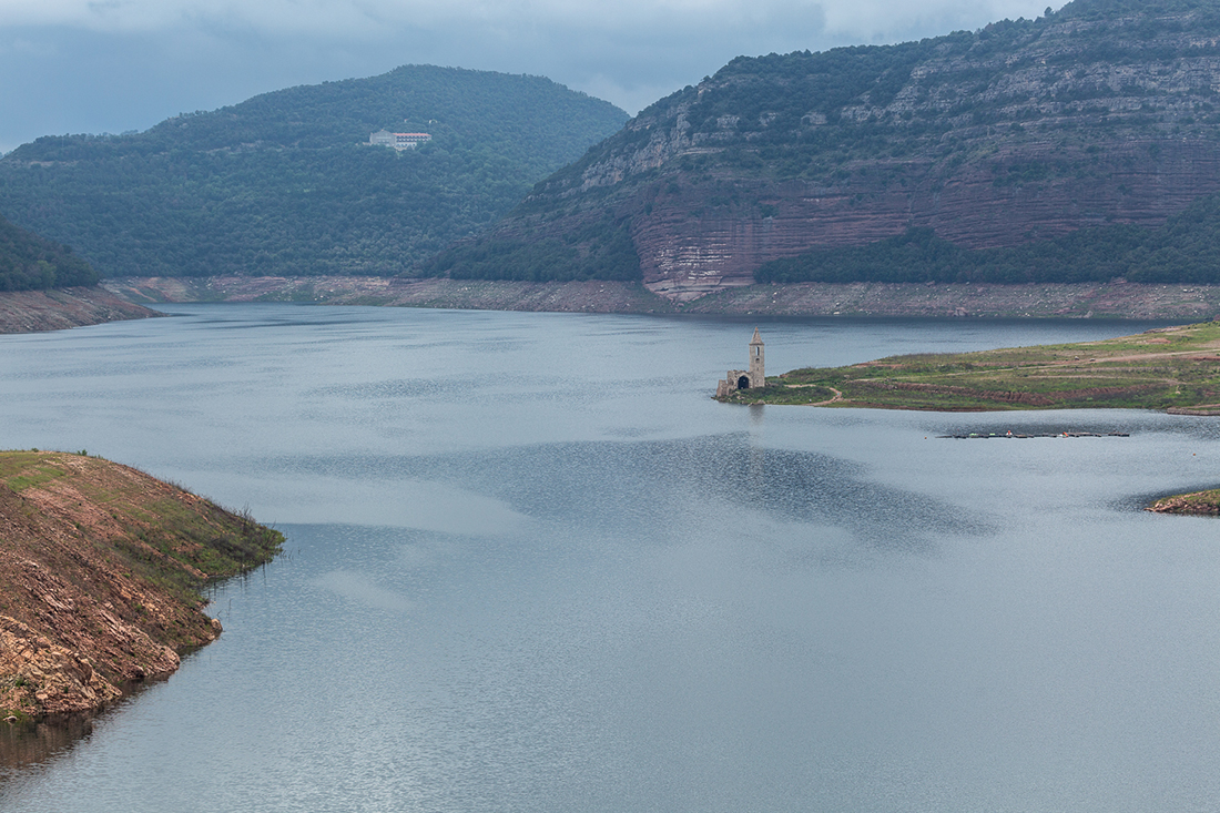 JosepMCostaCasa's tweet image. Pantà de Sau avui dia 10 de juny del 2024.