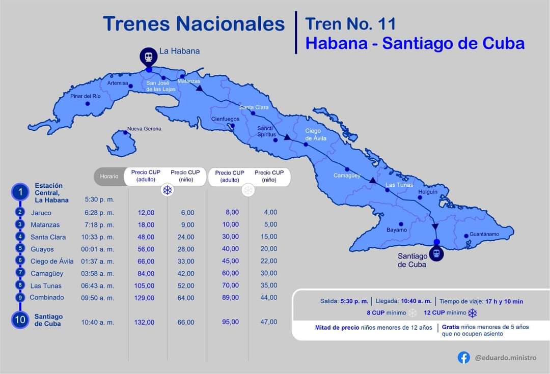 Trenes Nacionales
Tren # 11
La Habana - Santiago de Cuba
#TransporteCuba 
<a href="/E_RdgzDavila/">Eduardo Rodríguez Dávila</a>