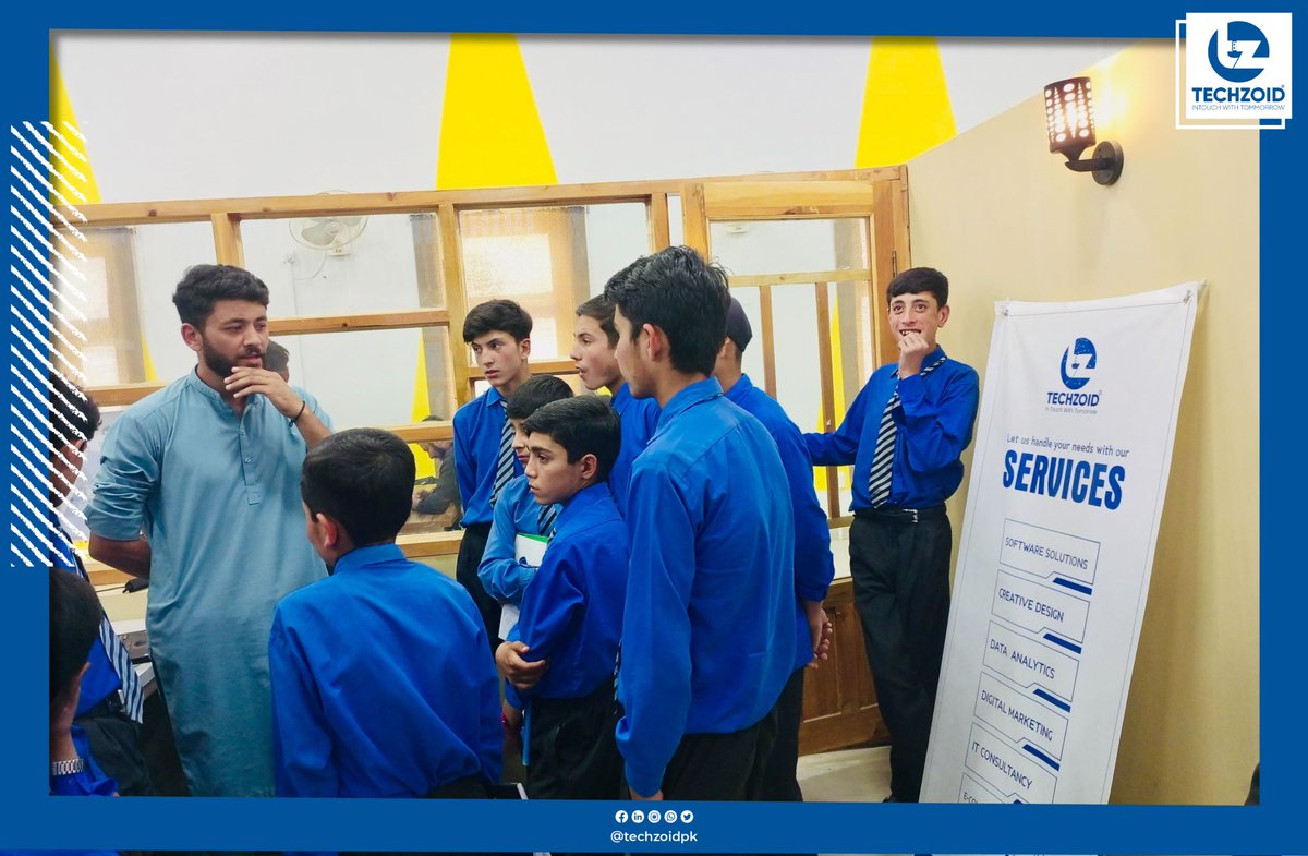 TechzoidPk's tweet image. Today, we welcomed bright young minds from Government Boys School Gahkuch, Ghizer to our Techzoid Office at STP Gahkuch. It was an inspiring experience to interact with these enthusiastic students, who are the future of technology and innovation. 
#Techzoid
