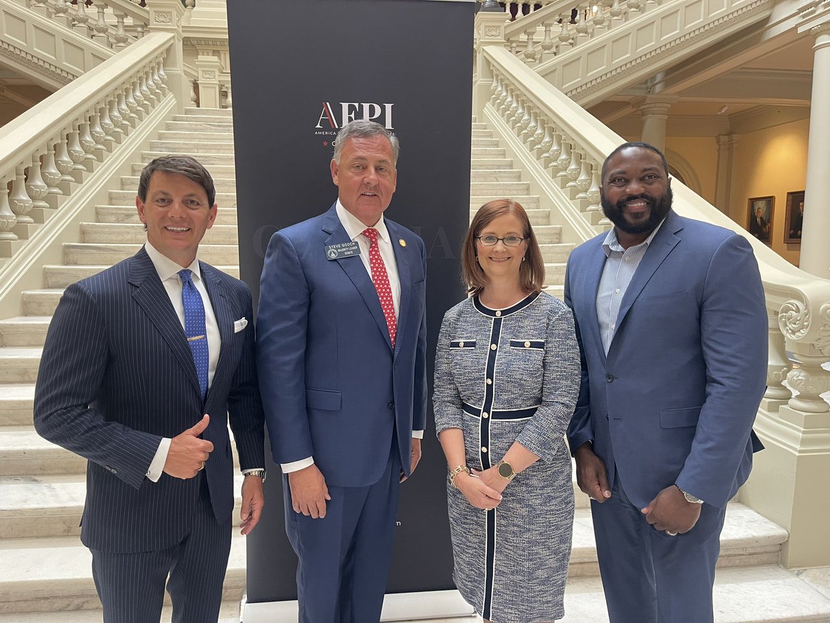 A1Policy's tweet photo. Another win! @A1Policy_GA’s press conference at the GA State Capitol underscored the critical need to protect legal votes and ensure voter roll accountability. One fraudulent vote is one too many! https://t.co/3bz7SqMFJr