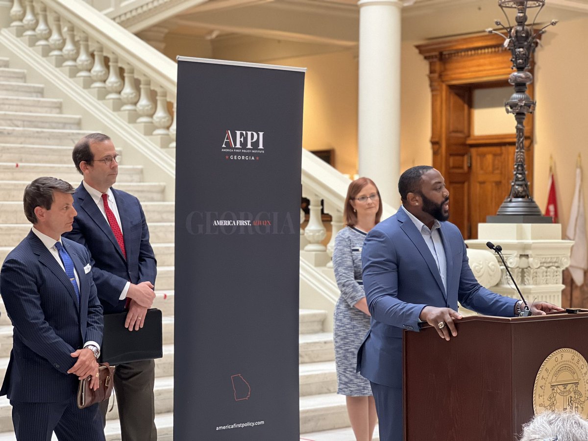 A1Policy's tweet photo. Another win! @A1Policy_GA’s press conference at the GA State Capitol underscored the critical need to protect legal votes and ensure voter roll accountability. One fraudulent vote is one too many! https://t.co/3bz7SqMFJr