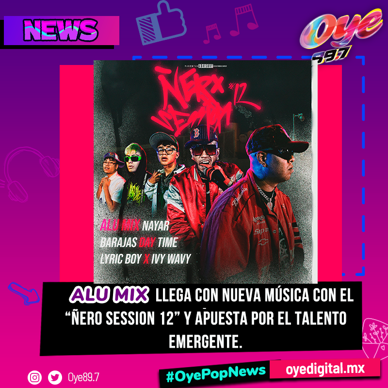 Oye897's tweet photo. #OyePopNews #AluMix lanzó #ÑeroSession12 apostando por el talento emergente 🎶🙌 ¿Ya la escuchaste?
#Oye897fm #AluMix https://t.co/OteEthcM7u