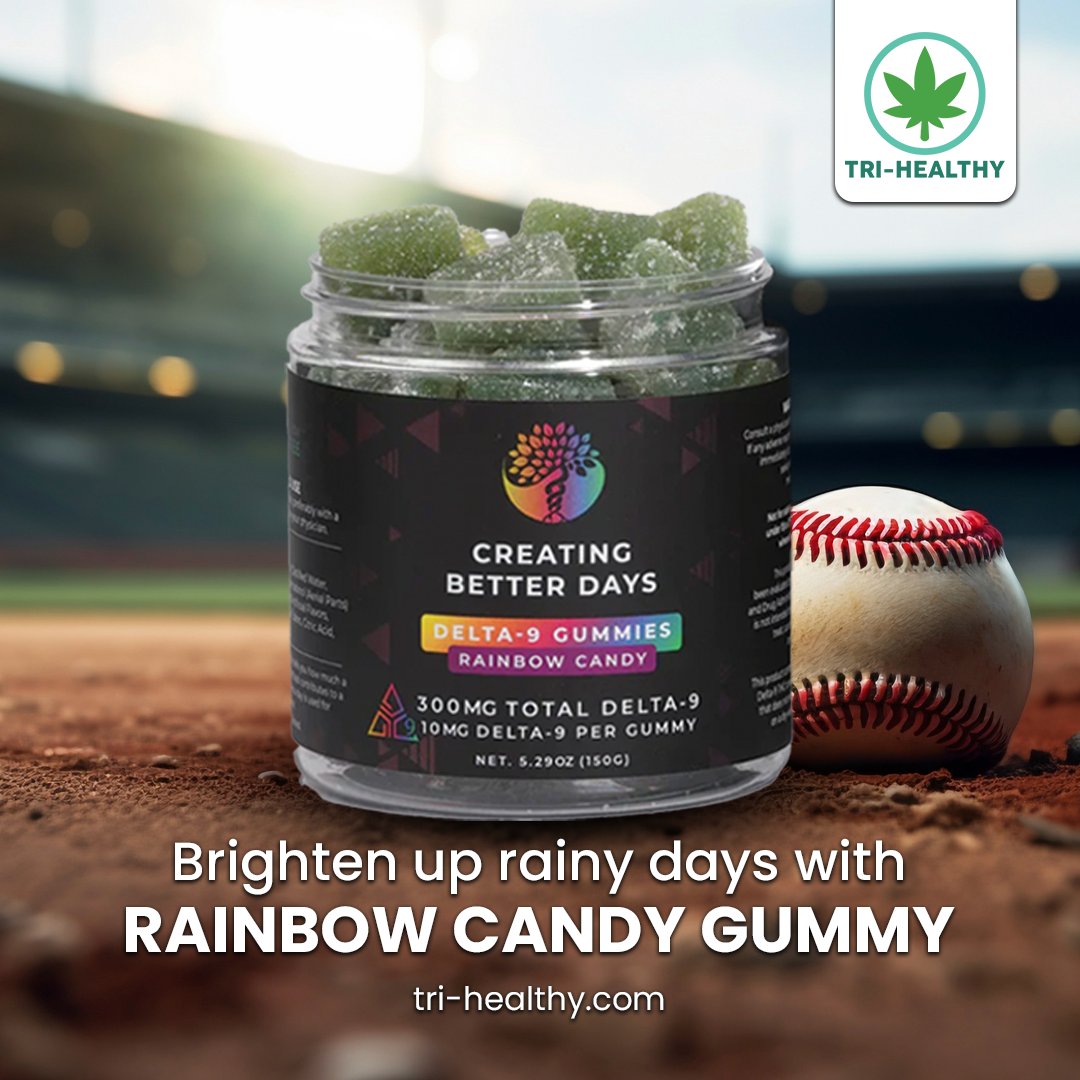 🌧️ Dealing with Rain Delays in Cleveland? ☔ Brighten Up Your Rainy Days with Rainbow Candy Gummies! 🌈 These sweet treats are perfect for lifting your spirits and adding a splash of color to those gloomy days. 🌟 #RainyDayTreats🌧️#ClevelandWeather #RainbowGummies🌈 #Trihealthy🍬