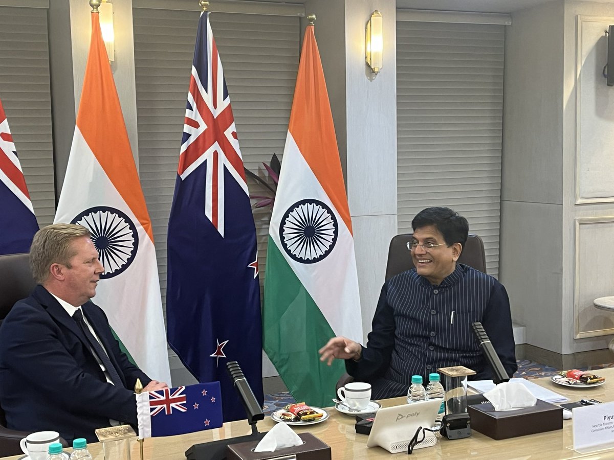 Delighted to congratulate <a href="/PiyushGoyal/">Piyush Goyal</a> on his reappointment as India’s Minister of Commerce and Industry. Look forward to building on our good work lifting 🇳🇿🇮🇳relations, including trade and economic opportunities! 🤝