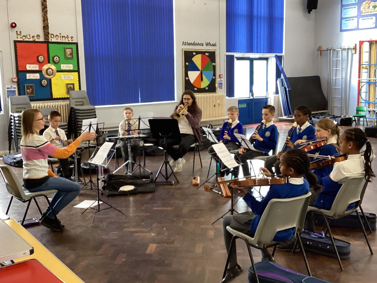 InHarmonyTS's tweet photo. Wonderful instrumental and singing performances from musicians @StMariaGoretti1 this morning, sharing their learning from this year. Followed by a rehearsal for an upcoming community performance @StokeCMS @tmpartnership @ace_national @SoTCityCouncil @catholic_all https://t.co/ED13BsTZ0E
