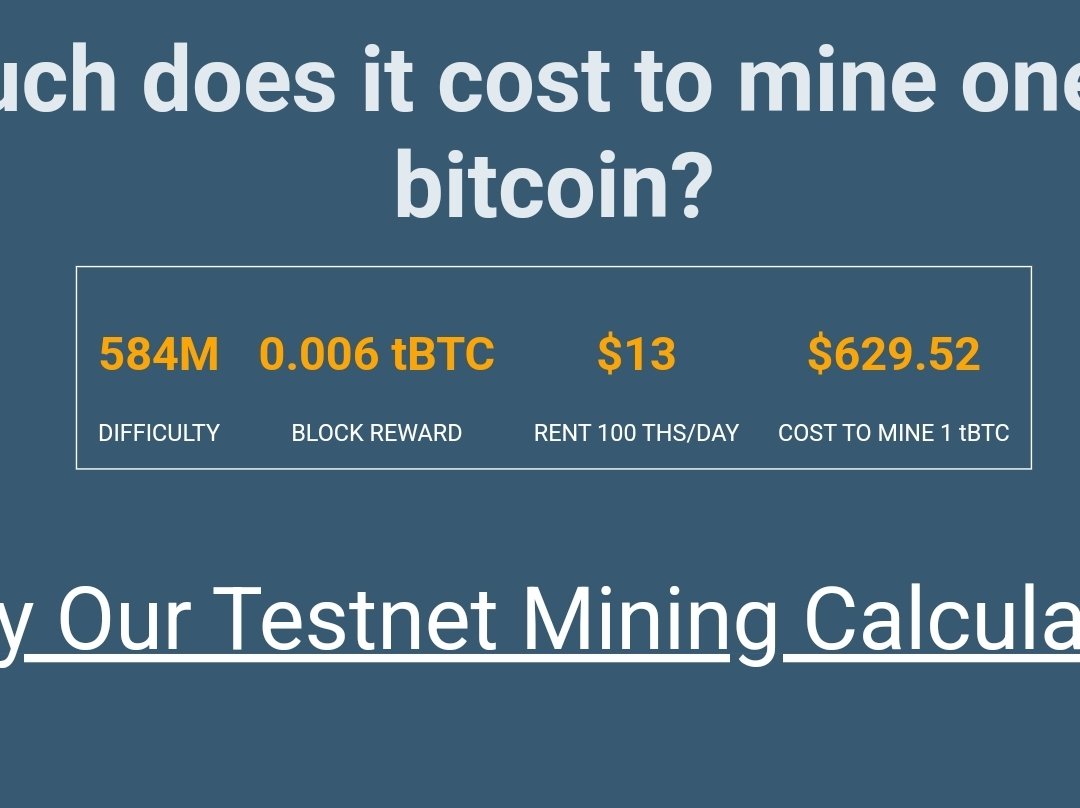 buytestnet's tweet image. Holy sh*t 🤯
Testnet3 difficulty now over 500M 🚀

Cost to mine 1 tBTC now over $600 USD.

#testnet3