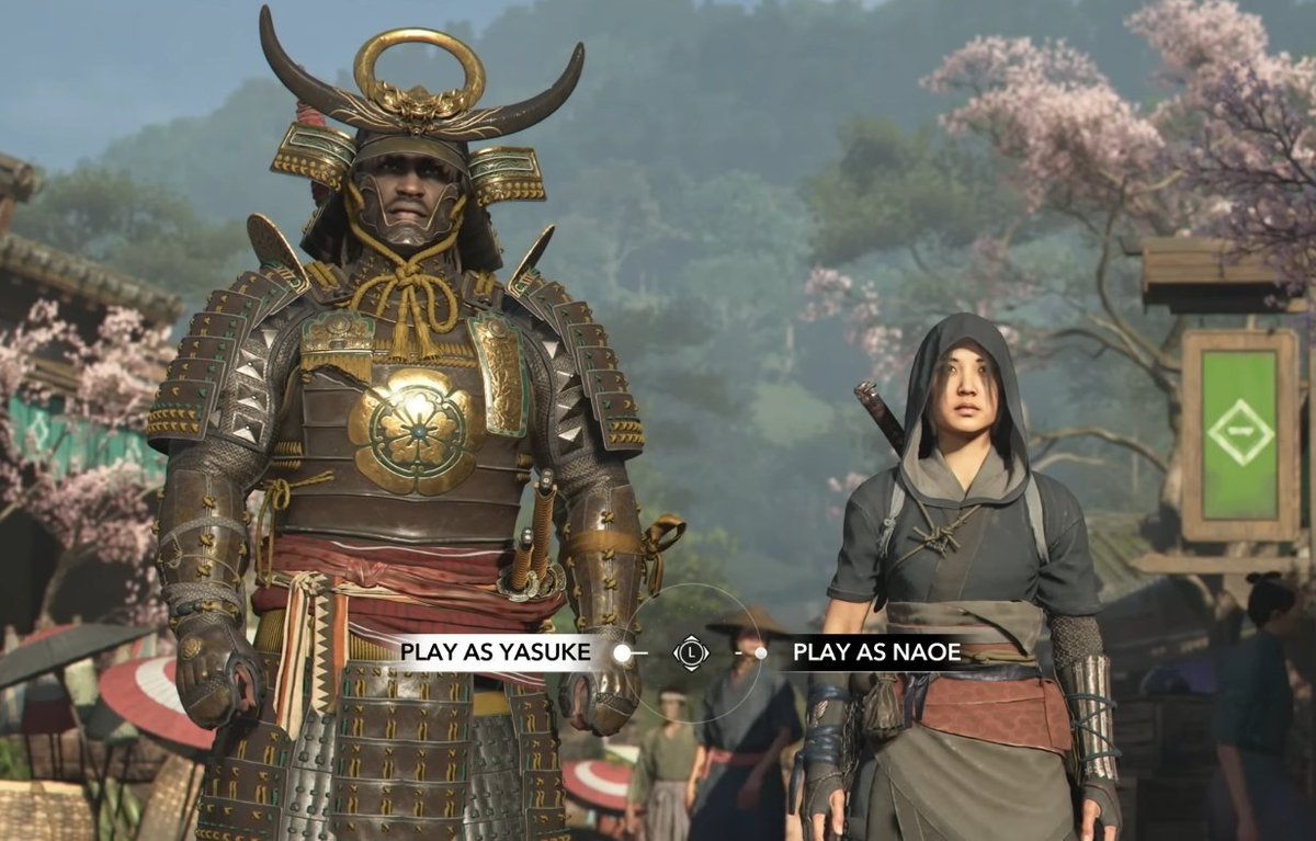 SucumbaGames's tweet image. Em Assassin&apos;s Creed Shadows você poderá escolher quem será o líder da missão

• Yasuke para ir na porradaria
• Naoe para ir no modo Stealth