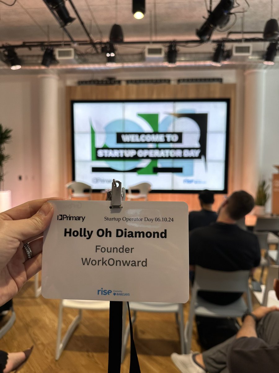 HollyOhDiamond1's tweet image. Attending @PrimaryVC  Startup Operator Day 🚀🚀 
Cool stuff happening with @WorkOnward  

#smbtech