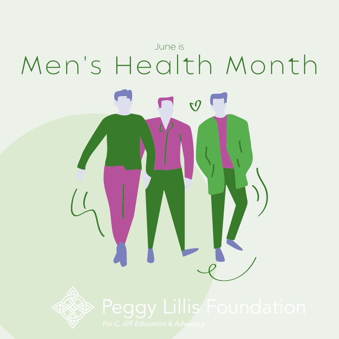 PeggyFund's tweet image. June is Men&apos;s Health Month - the perfect time to break the stigma and talk openly about men&apos;s health and C. diff experiences. Share your C. diff story and read many others buff.ly/3xdmkju #MensHealthMonth #cdiff #cdiffawareness