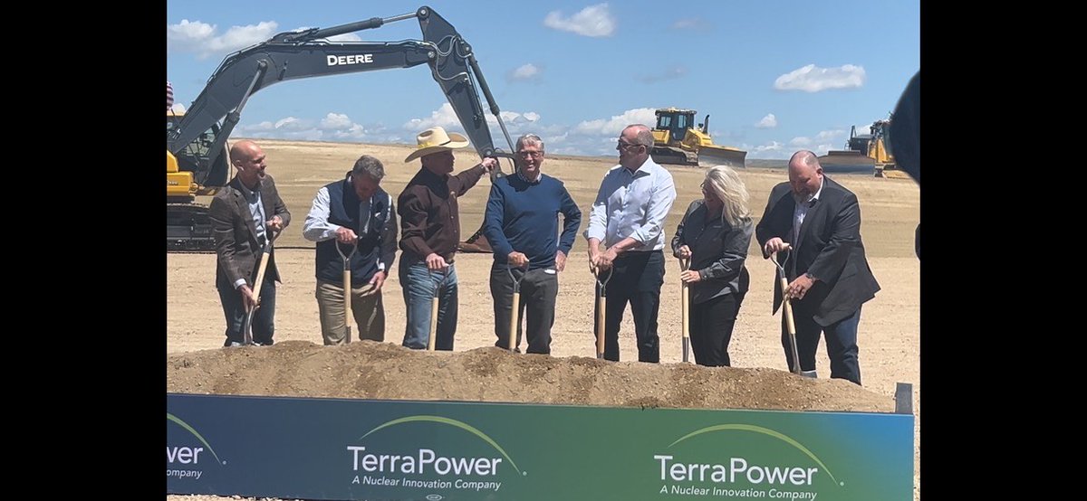 Nuclear Industry Council (@us_nic) on Twitter photo Today, USNIC President & CEO <a href="/Todd_Abrajano/">Todd Abrajano</a> joined TerraPower chairman <a href="/BillGates/">Bill Gates</a>, TerraPower CEO Christopher Levesque, Wyoming governor Mark Gordon, and others for the groundbreaking of TerraPower's Natrium Demonstration project. Congratulations to <a href="/TerraPower/">TerraPower</a> and its partners. Today, USNIC President & CEO <a href="/Todd_Abrajano/">Todd Abrajano</a> joined TerraPower chairman <a href="/BillGates/">Bill Gates</a>, TerraPower CEO Christopher Levesque, Wyoming governor Mark Gordon, and others for the groundbreaking of TerraPower's Natrium Demonstration project. Congratulations to <a href="/TerraPower/">TerraPower</a> and its partners.