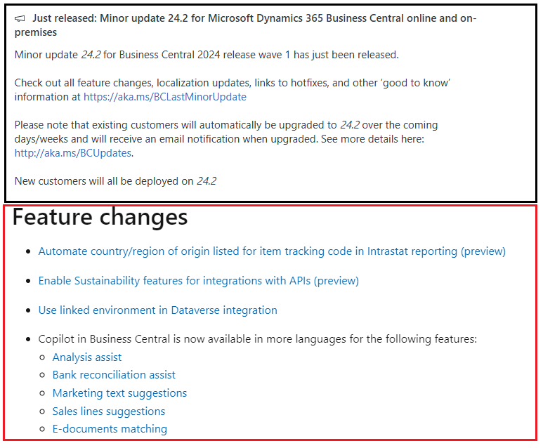 gdrenteria's tweet photo. #businesscentral #msdyn365bc #d365bc #minorupdate

📣 MS Announcements: Minor update 24.2 for Business Central 2024 release wave 1 has just been released.🔔

✅ Update 24.2 for Microsoft Dynamics 365 Business Central online 2024 release wave 1: https://t.co/2bGICguQky https://t.co/uxhEJqbVRM
