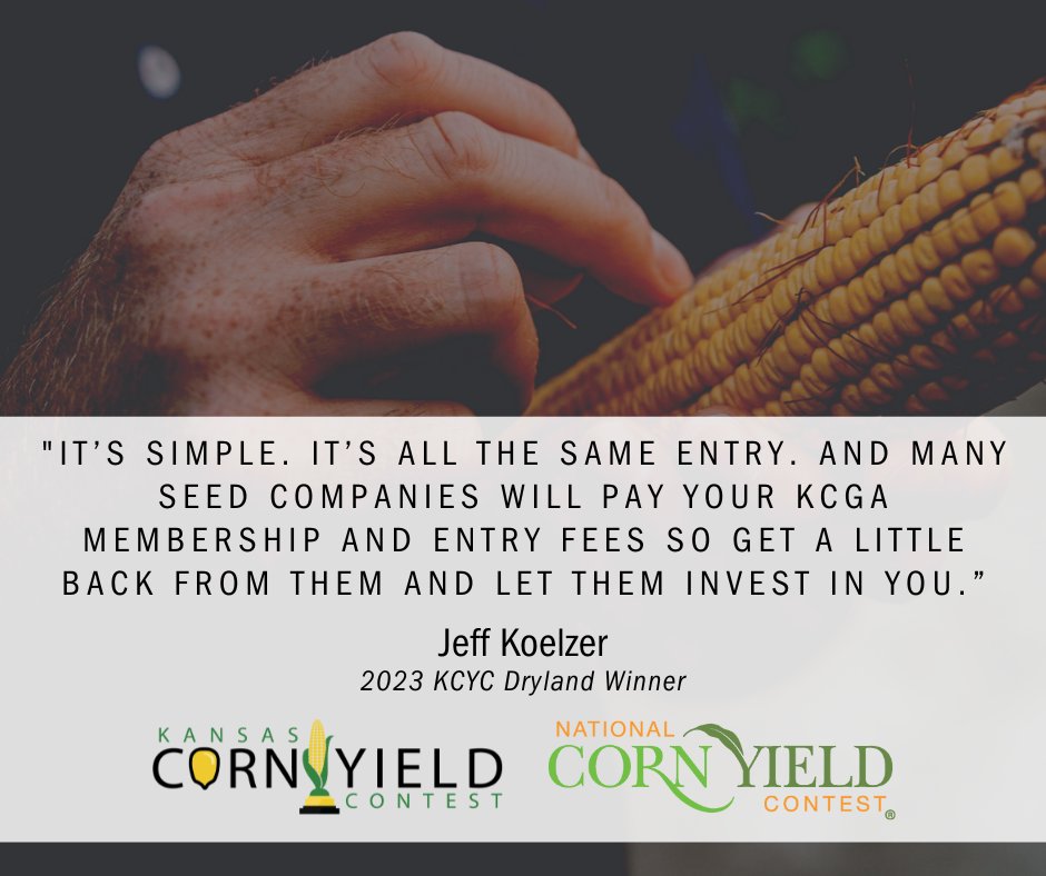 Through the National Corn Yield Contest Voucher Program, your membership and contest entry fees could be paid by your seed company! Learn more at bit.ly/3x17KLT #kscorn #ncyc #yieldcontest