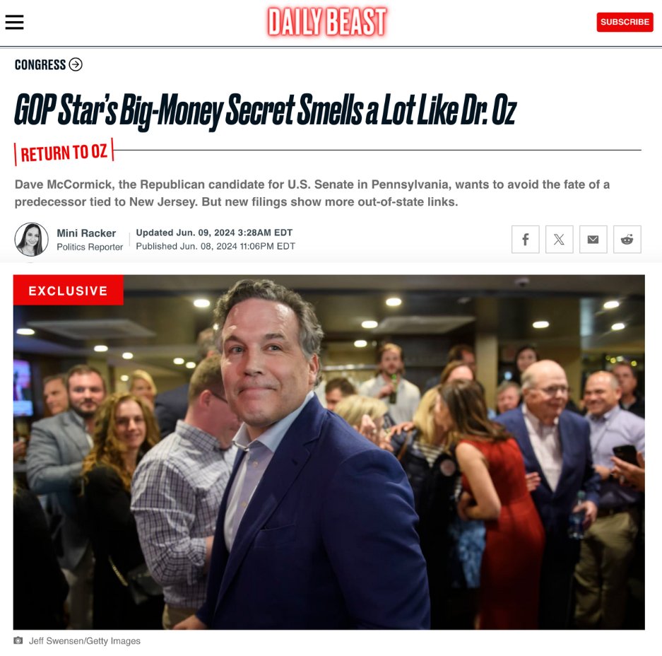 PADemParty's tweet photo. Connecticut mega-millionaire David McCormick has been exposed for hiding over a million dollars in Connecticut-based investments on his personal financial disclosure.

Pennsylvanians cannot trust David McCormick. https://t.co/LVqvzTLBhm