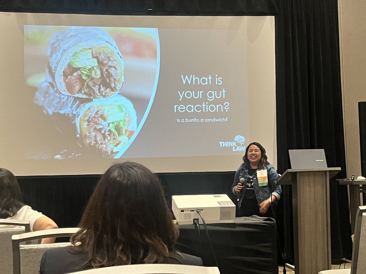 renee_ivory's tweet photo. Thanks Gaby and Tabitha from @thinkLawUS. Your session ‘Finding the Funk’ had us in a very lively conversation discussing if a burrito was a sandwich! Great questioning strategies! #giftedplus24 #equity #askquestions #getthemthinking @TXGifted https://t.co/xIkZs4LOtz