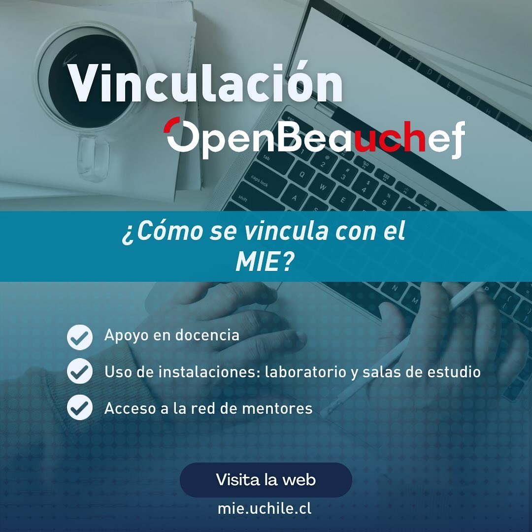 Escuela de Postgrado y Educación Continua FCFM (@postgradofcfm) on Twitter photo ¿Sabías que el Magíser en Innovación y Emprendimiento está vinculado con <a href="/OpenBeauchef/">OpenBeauchef</a>? 🚀 Además de ser un punto de encuentro para incubación, historias de éxito, formación de comunidades y apoyo a proyectos I+E, apoya a la docencia del MIE 📚.
Más en> mie.uchile.cl ¿Sabías que el Magíser en Innovación y Emprendimiento está vinculado con <a href="/OpenBeauchef/">OpenBeauchef</a>? 🚀 Además de ser un punto de encuentro para incubación, historias de éxito, formación de comunidades y apoyo a proyectos I+E, apoya a la docencia del MIE 📚.
Más en> mie.uchile.cl