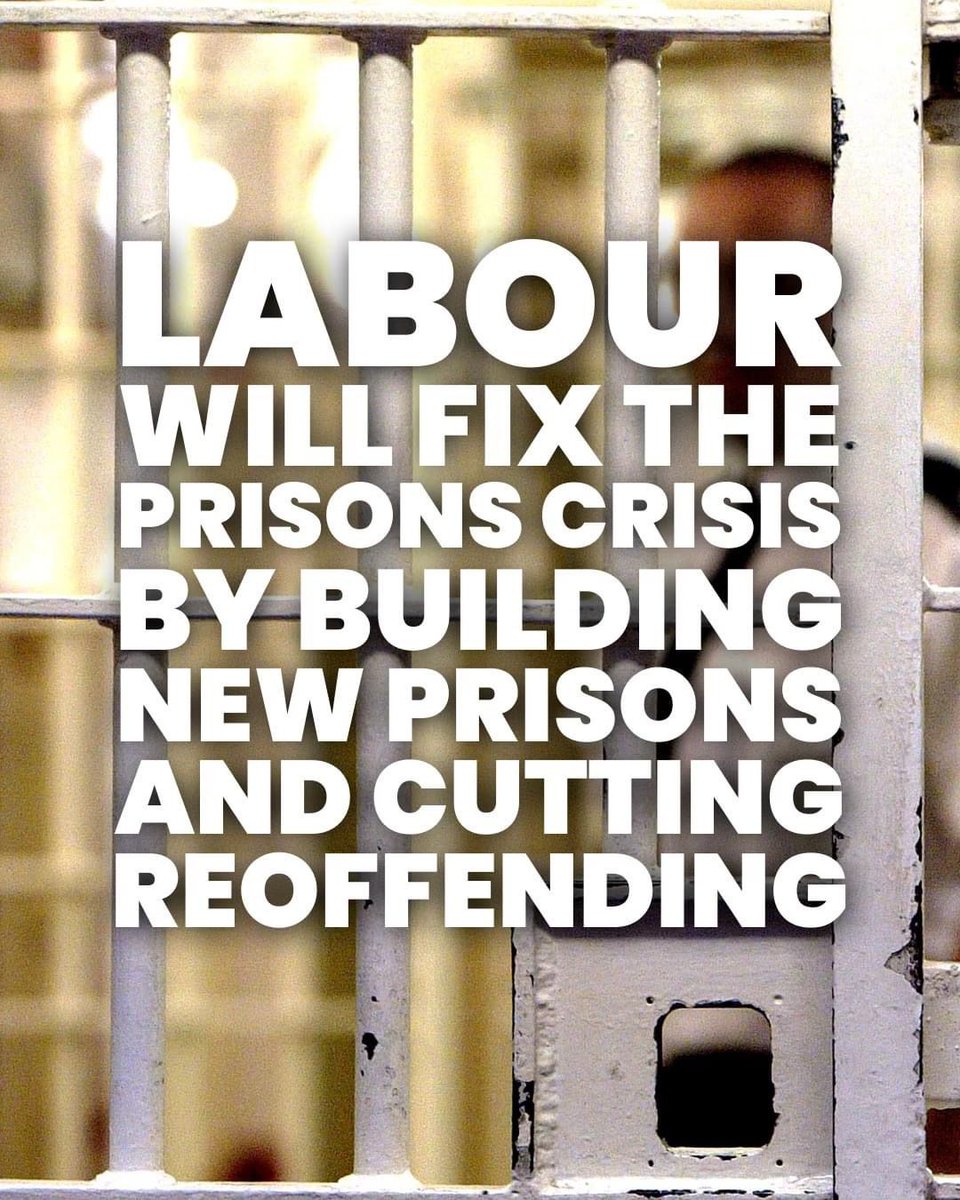 Labour will deliver 20,000 prison places to ensure that the most dangerous offenders are behind bars.