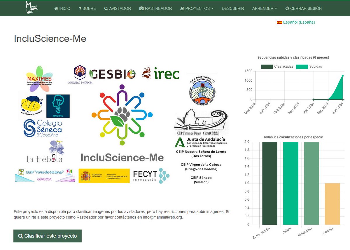 MammalnetEsp's tweet photo. Sólo tienes que registrate en @Mammalweb y ayudar a clasificar las imágenes y vídeos del proyecto. No te pierdas el vídeo ☝️☝️#incluScienceMe https://t.co/XhKuk6sfCC