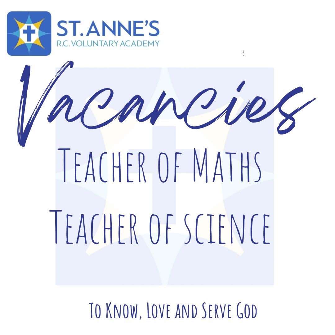 Due to an increase in pupils we are recruiting more teachers - if you’d like to join our amazing team please see the school website! #thisisStAnnes