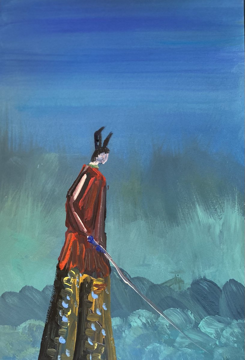 KizuruArts's tweet photo. Gouache painting, title;
“Unleash Your Inner Warrior: Embrace the Calm to Conquer Life'
Painting on skissbok #Binderwerk #Bauhaus. From #Sweden
#InnerWarrior #CalmMind #Artistic #Journey #StoicStrength #Conquer #Tranquil #education #art #artist #busimess #KizuruArts https://t.co/pqrYniB7da