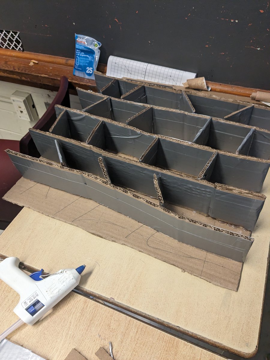 Our cardboard chairs are looking fantastic! Take a look at all the unique designs from our Gr. 7/8s <a href="/mountsfieldps/">Mountsfield Public School</a>! They hold me up but can hold former superstar linebacker Mr. Dasilva?! We'll see... <a href="/TVDSB_STEM/">TVDSB STEM</a>