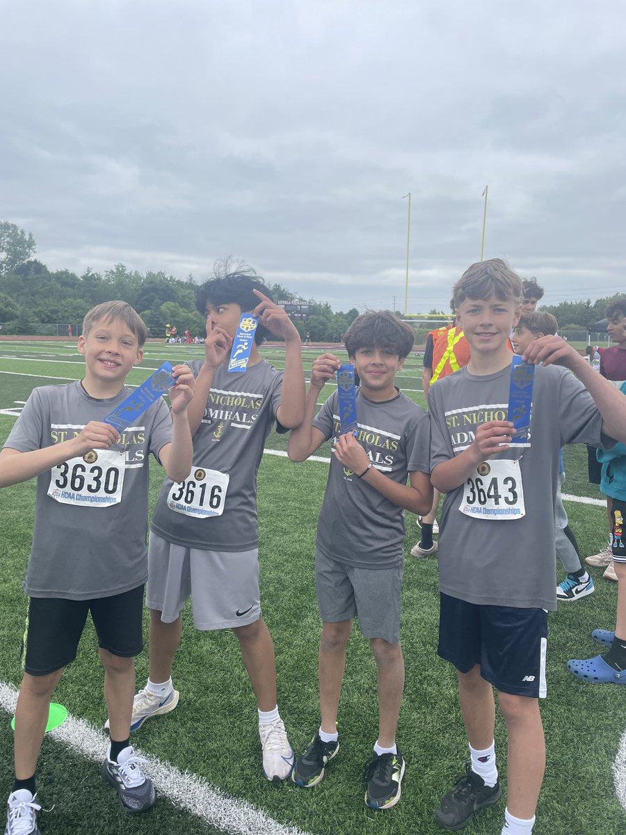 Our <a href="/StNicholasHCDSB/">St. Nicholas CES Oakville</a> boys running to remarkable relay results!