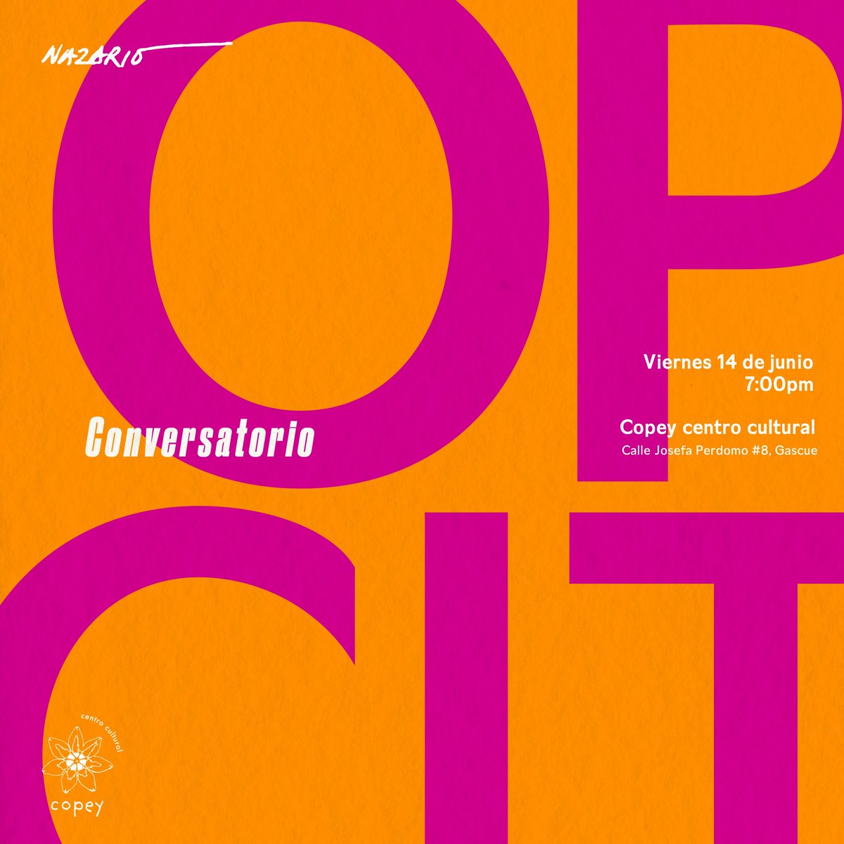 Atención Santo Domingo:

Este viernes 14 de junio a las 7:00 pm conversaremos sobre la cultura de poder autoritario en nuestro pasado y presente, a la luz de mi libro ²Op cit. 

Les espero en Copey centro cultural.