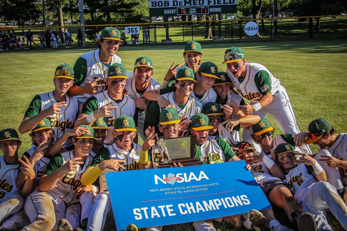 jameskahn2024's tweet image. Final stat line of my senior season:

IP: 50.2
H: 32
ER: 16
BB: 22
K: 70
ERA: 2.21

11 appearances, 5 starts against top 20 ranked teams in NJ. SL produced lots of swing and misses and FB was 84-85 (T87). Most importantly Knolls got the job done by repeating as G3 State Champs.