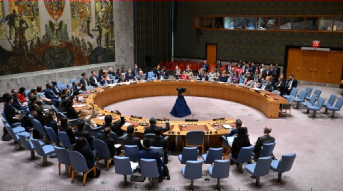 SemanarioU's tweet photo. #UH. El Consejo de Seguridad de la ONU aprobó este lunes una resolución que apoya la propuesta de un alto el fuego en Gaza, en medio de una intensa campaña diplomática liderada por EE. UU. para presionar al grupo islamista Hamás a que acepte un acuerdo. https://t.co/zaddlDTzzn