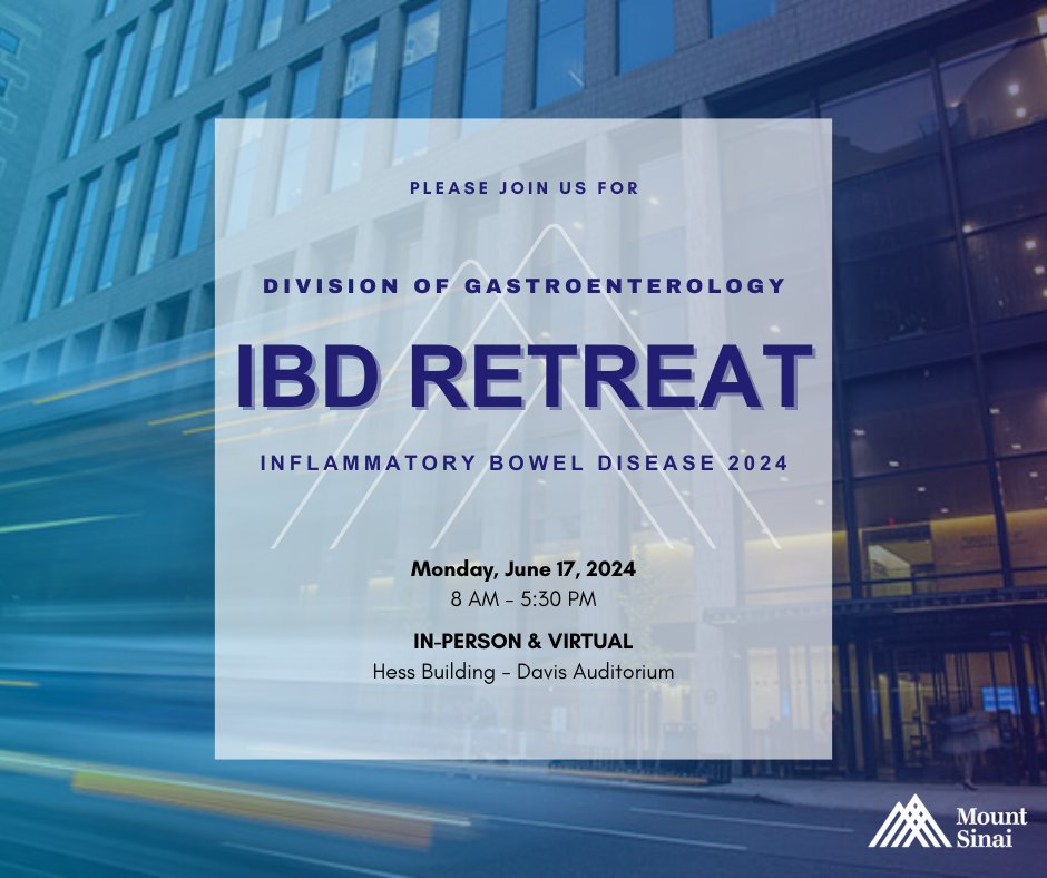 Mount Sinai Division of Gastroenterology (@mountsinaigi) on Twitter photo Every year, <a href="/JeanFredericCo1/">Jean-Frederic Colombel</a> hosts the GI Division #IBD Retreat to address challenging topics in #IBD. We're proud to keep the tradition going this year at IBD Retreat 2024! Register here to join: form.jotform.com/kalish39/IBDre… Every year, <a href="/JeanFredericCo1/">Jean-Frederic Colombel</a> hosts the GI Division #IBD Retreat to address challenging topics in #IBD. We're proud to keep the tradition going this year at IBD Retreat 2024! Register here to join: form.jotform.com/kalish39/IBDre…