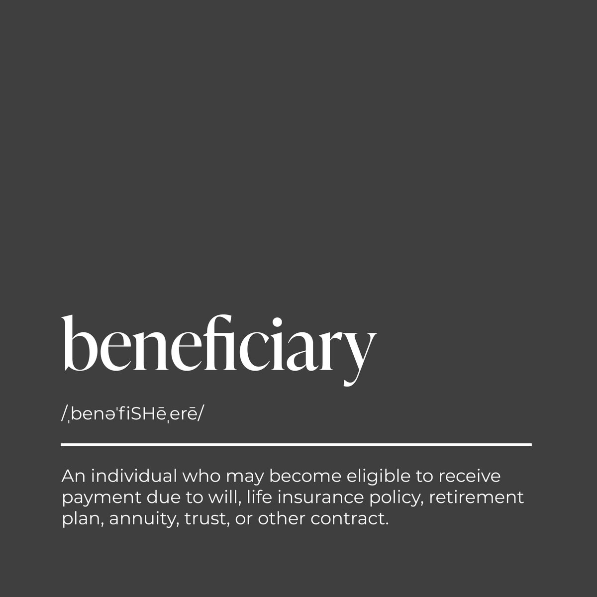 OracleRMS's tweet image. We&apos;re back with another edition of Insurance Glossary. Swipe to learn what a beneficiary is in the context of insurance.