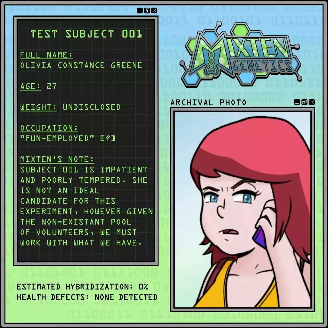 FossilJockMatt's tweet photo. I noticed some typos in Mixten's notes and let him know.
He wasn't happy to find out I'd hacked into his network.
Oops.
#mixtengenetics #originalcharacter #webcomic https://t.co/HVR7FPYOmD