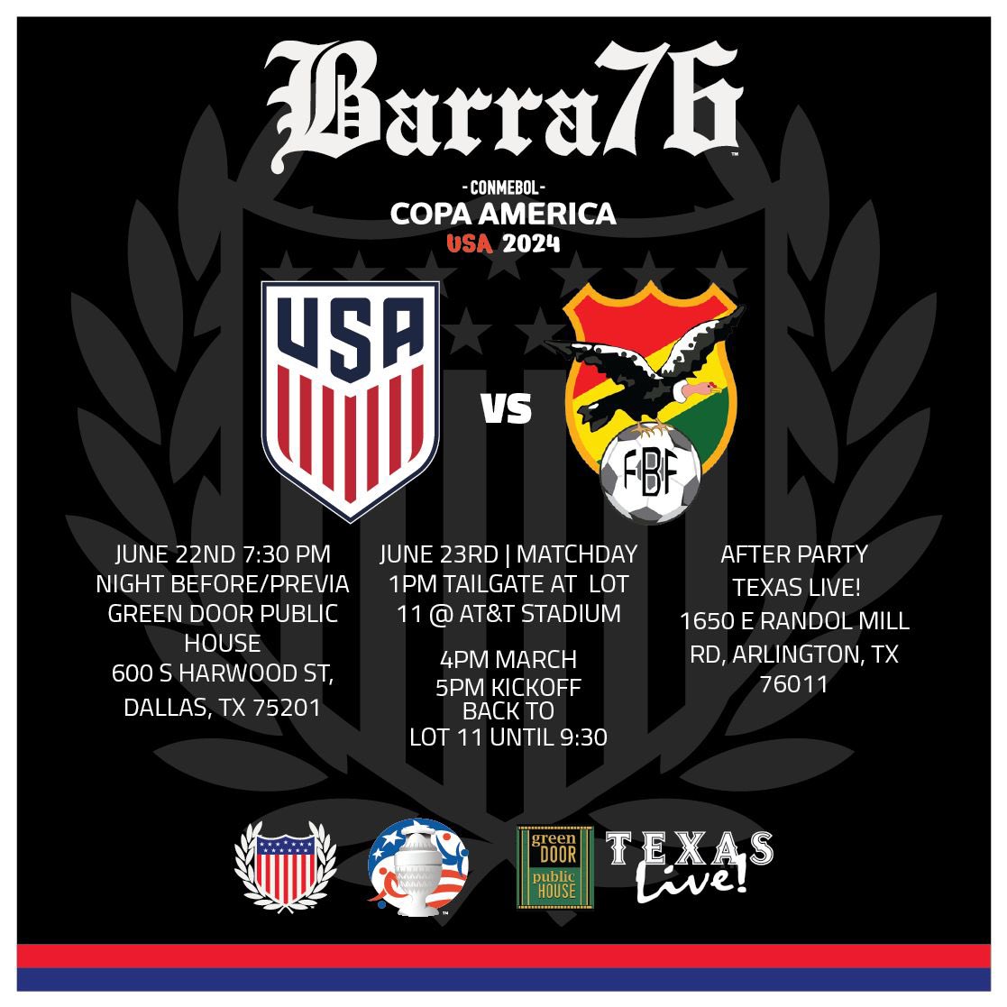 B76USA's tweet image. @usmnt vs Bolivia weekend info ℹ️