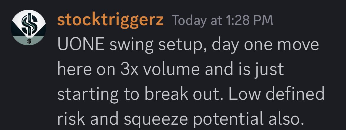 Banked another tactical trade +19% today. Also positioned in 2 momo swings. Early afternoon calls paying off again. Don’t forget our #compounded-funds gang, the key to wealth generation.