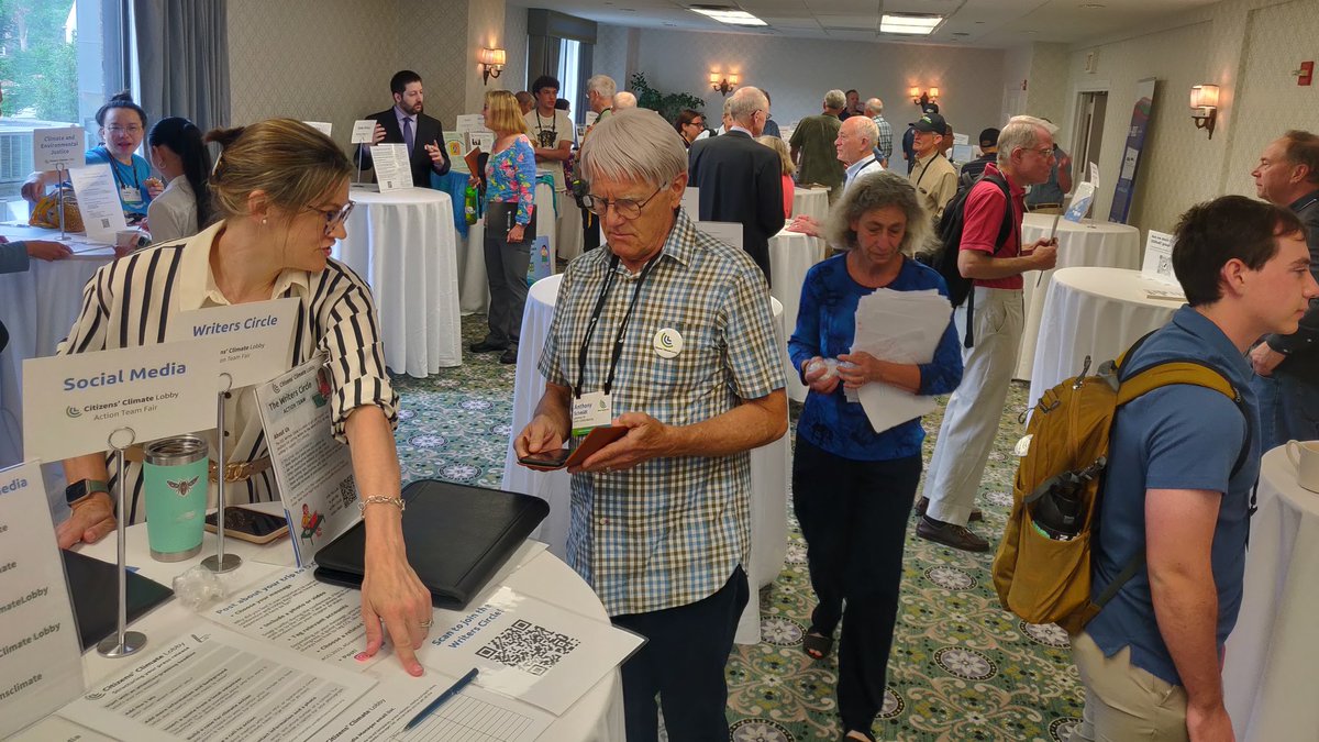Day two of our action team Fair where 47 national affinity groups are tabling at our CCL Summer Conference #CCL2024 #grassrootsclimate