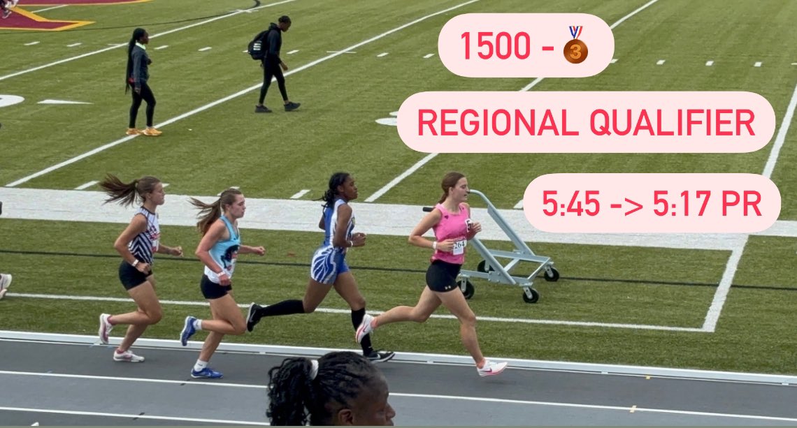 CarolinePlumme5's tweet photo. AAU Districts this past weekend was a success! I qualified for regional for 3/4 events at the end of month with some huge PRs! https://t.co/82BxMVN5iC