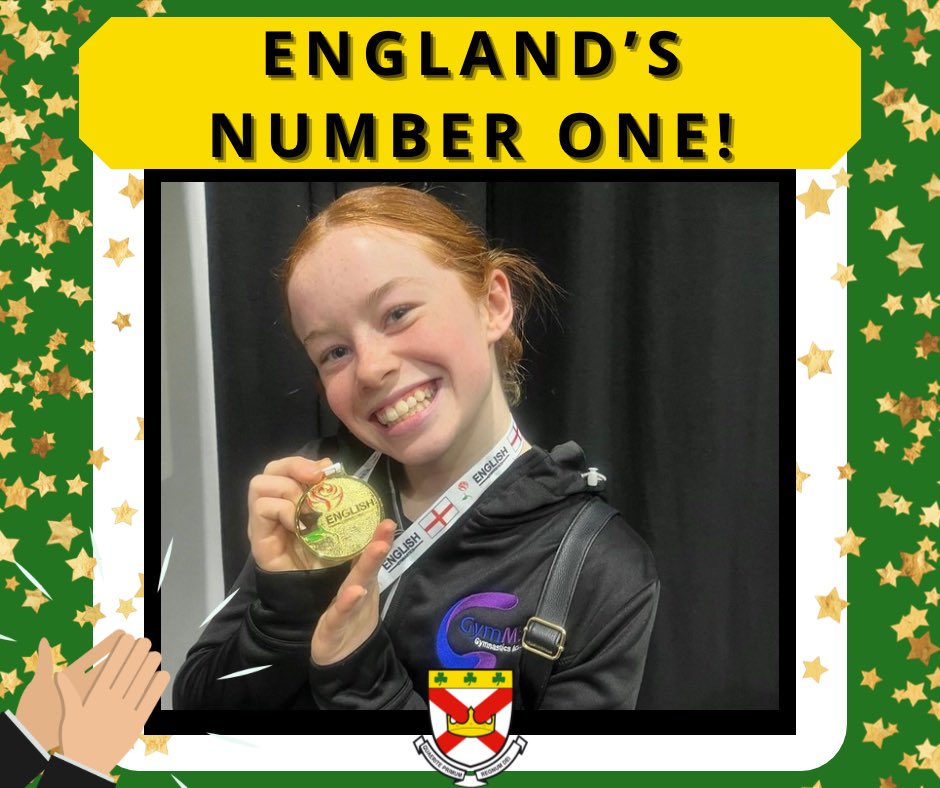 stpatrickscc's tweet photo. ☘️💚🥇SHE’S NUMBER ONE!🥇💚☘️

Oh wow! A ginormous shoutout to Abigail H in Year 7 who competed at the gymnastics nationals in Telford last weekend and won her tumbling event to become the best in the country!

1/2 https://t.co/eBnp6K00PO