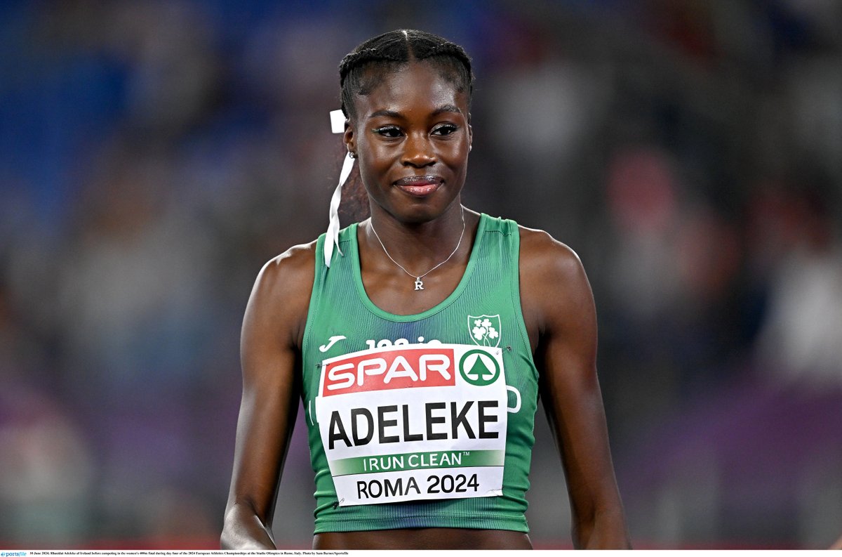 irishathletics's tweet image. Irish 400m running in Europe right now🔥🔥🔥

THREE athletes in the top 10 at these championships📈🤯

🌟Rhasidat Adeleke 2nd🥈
🌟Sharlene Mawdsley 8th🤩
🌟Sophie Becker 10th🙌

#IrishAthletics #Roma2024