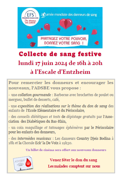 Peeter67's tweet photo. Collecte FESTIVE avec des animations pour marquer la Journée mondiale du 14 juin en rappelant que nous sommes "tous unis par le don" : les donneurs et leurs proches, les malades, le personnel médical, les bénévoles, les associations et les collectivités https://t.co/Xw3hN66isk https://t.co/Vc2hHjpFBN