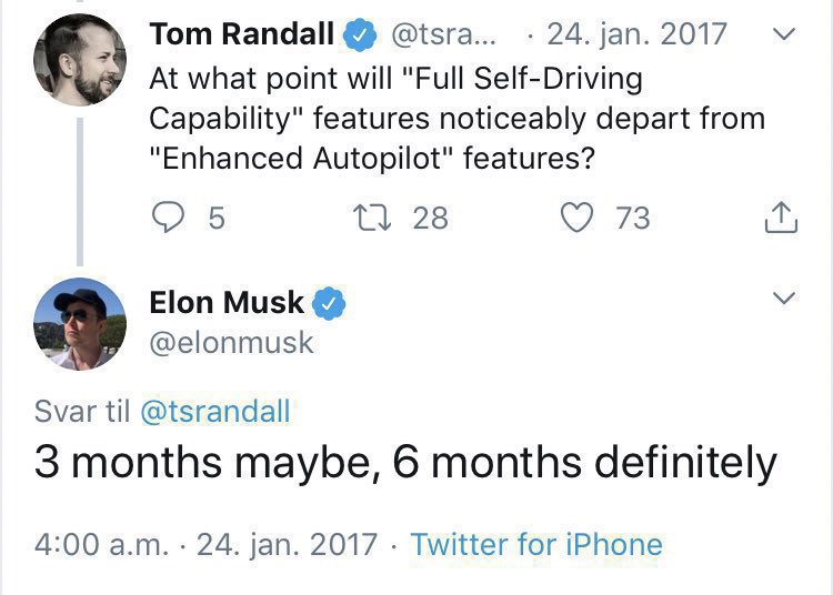 tweetmyinbox's tweet photo. Regular Reminder:
Tesla securities fraudster Elon Musk claimed Self Driving Teslas was ready in 2015
«3 months maybe, 6 months definitely» in 2017
Autopilot FSD v1-12.xx is still a deadly dangerous #Autonowashing scam, promised & sold by serial con man Elon Musk!
$TSLA
$TSLAQ https://t.co/GNll2AKMDH