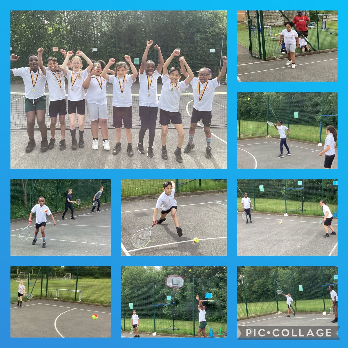 🎾🏆🎾 Well done ⁦<a href="/HollinPrimary/">Hollin Primary</a>⁩ year 5 tennis players who won the RUSC mixed doubles tournament today. Both our girls pairs and the boys pairs won 8 out of their 10 matches to take girls🥇and boys🥇and when combined they were top out of the four schools who took part 👏👏